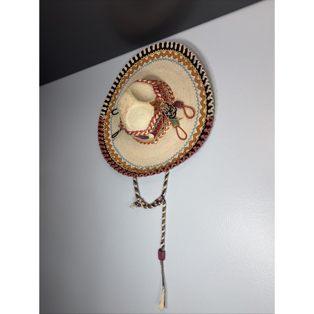 Vintage 1960s Casa Chavez Mexican Sombrero de Palma Rodolfo Chavez Sahuayo Decor - Picture 15 of 16